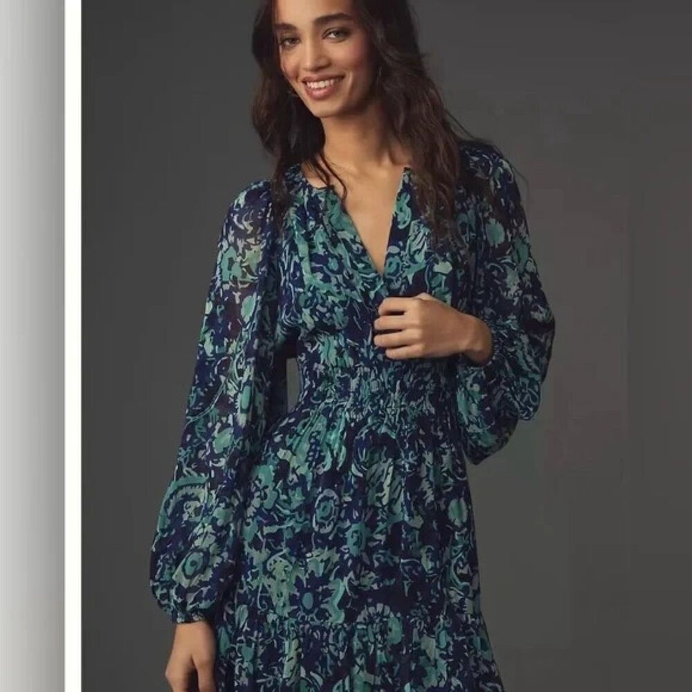 Anthropologie floral mini dress